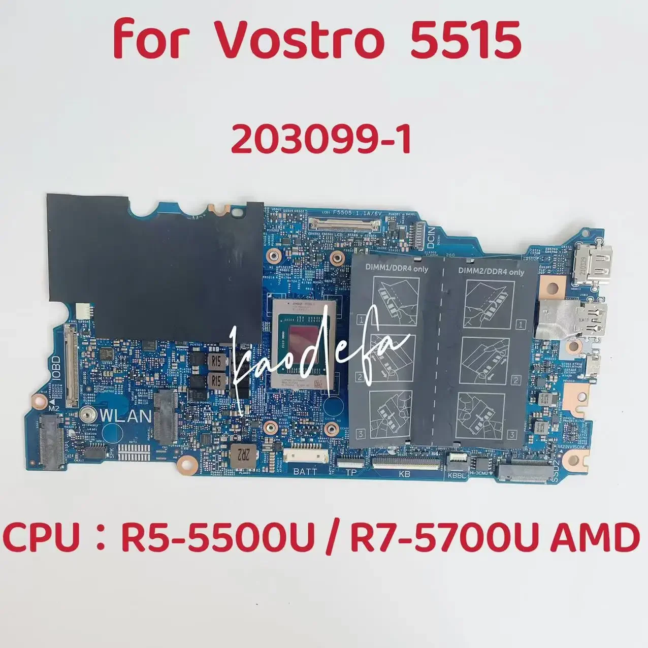 Dell Vostro 5515 Ʈ  CPU κ, R5-5500U R7-5700U AMD UMA DDR4 CN-078X6R CN-0P3R55 100% ׽Ʈ OK, 203099-1